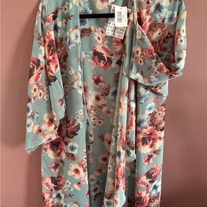 LuLaRoe Floral Kimono Robe- Large
